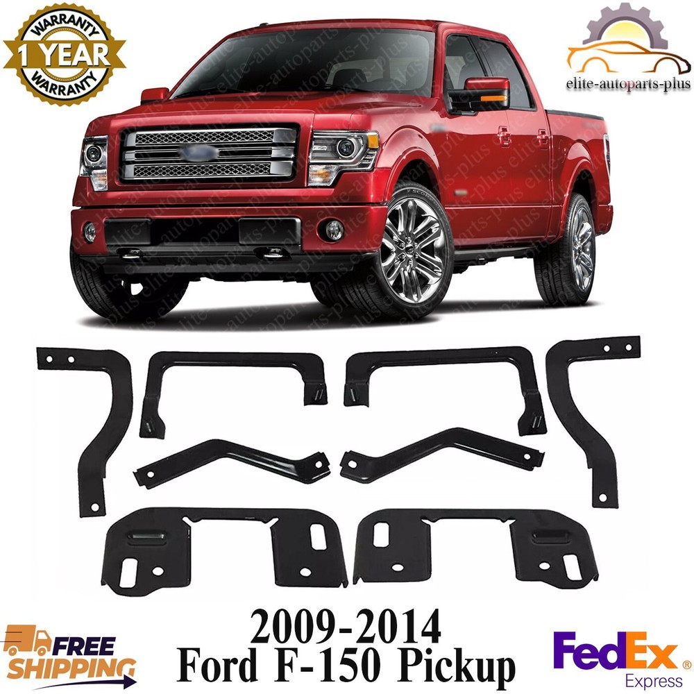 Ford F-150 2009-2014 Front Bumper Mounting Bracket Kit Inner Outer