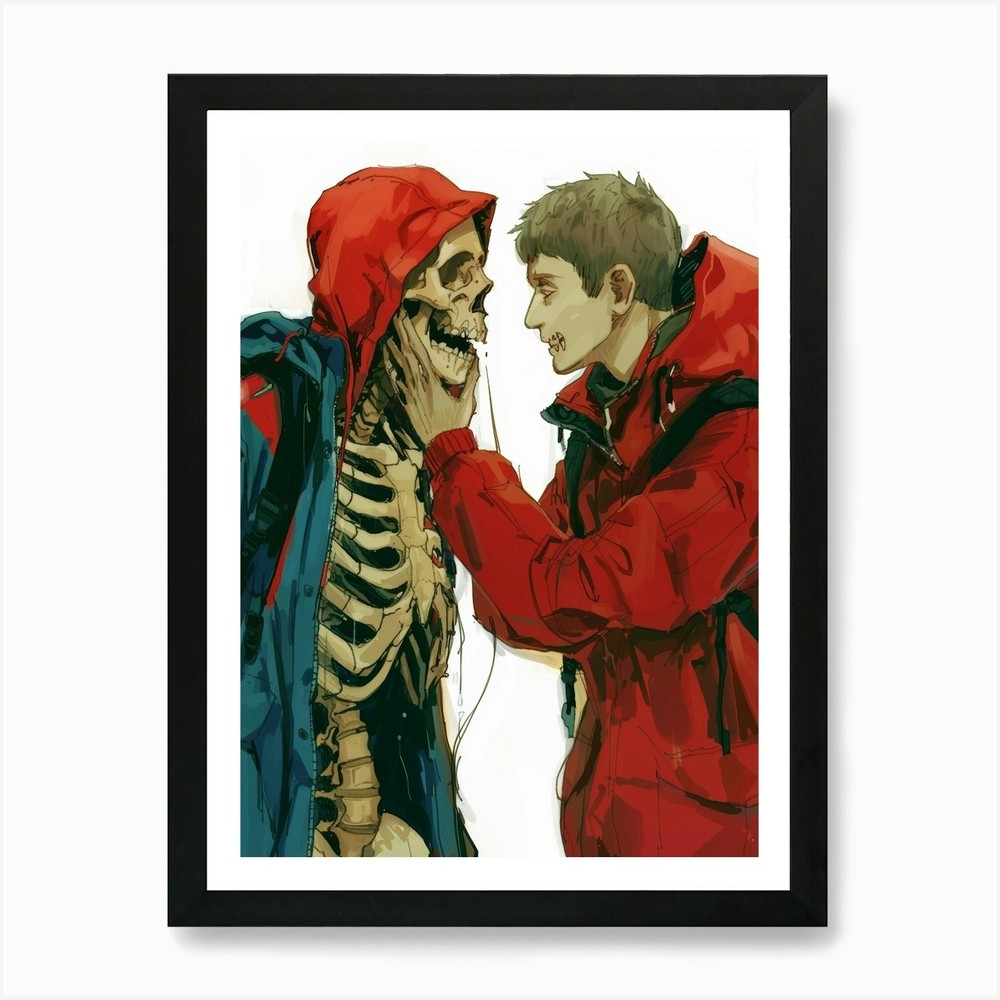 Skeleton 4 Art Print Framed Wall Art Poster Canvas Print Picture