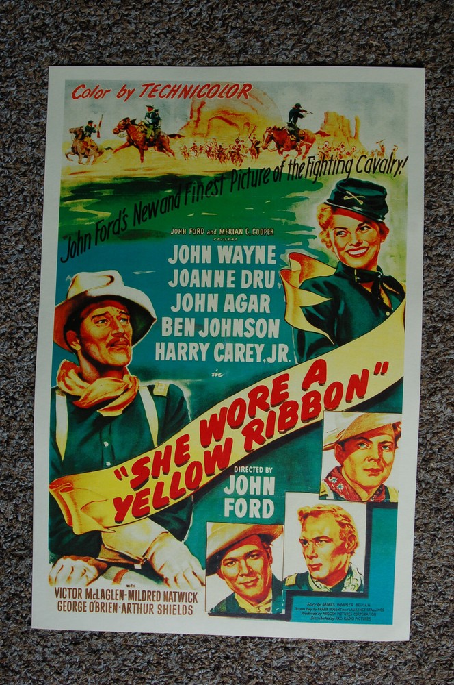 She Wore A Yellow Ribbon Lobby Card Movie Poster John Wayne John Ford