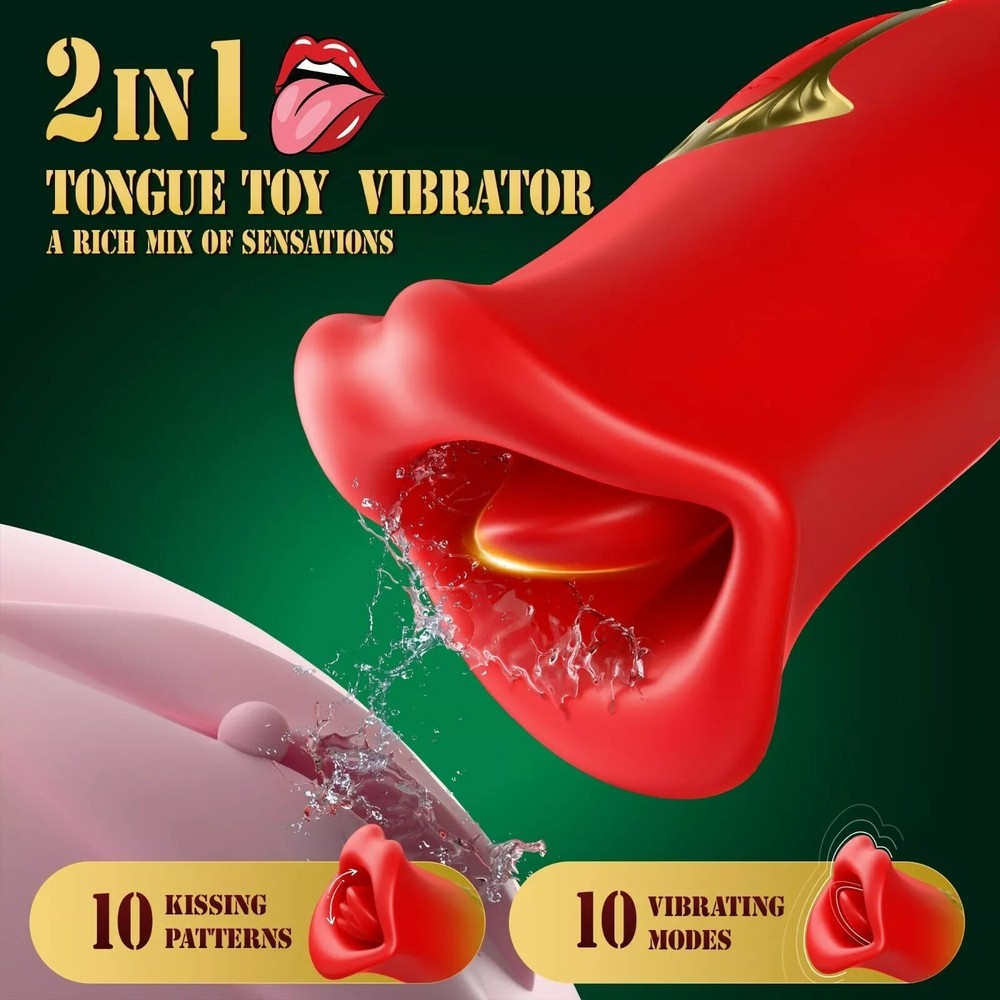Oral Sucking Vibrator with Tongue Licking for Clit & G-Spot Stimulation