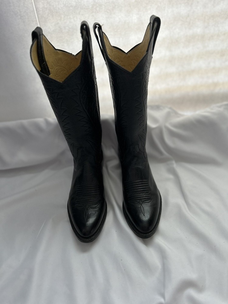 PANHANDLE SLIM Men's Cowboy Boots Size 5B Black Western Style Rodeo Vintage