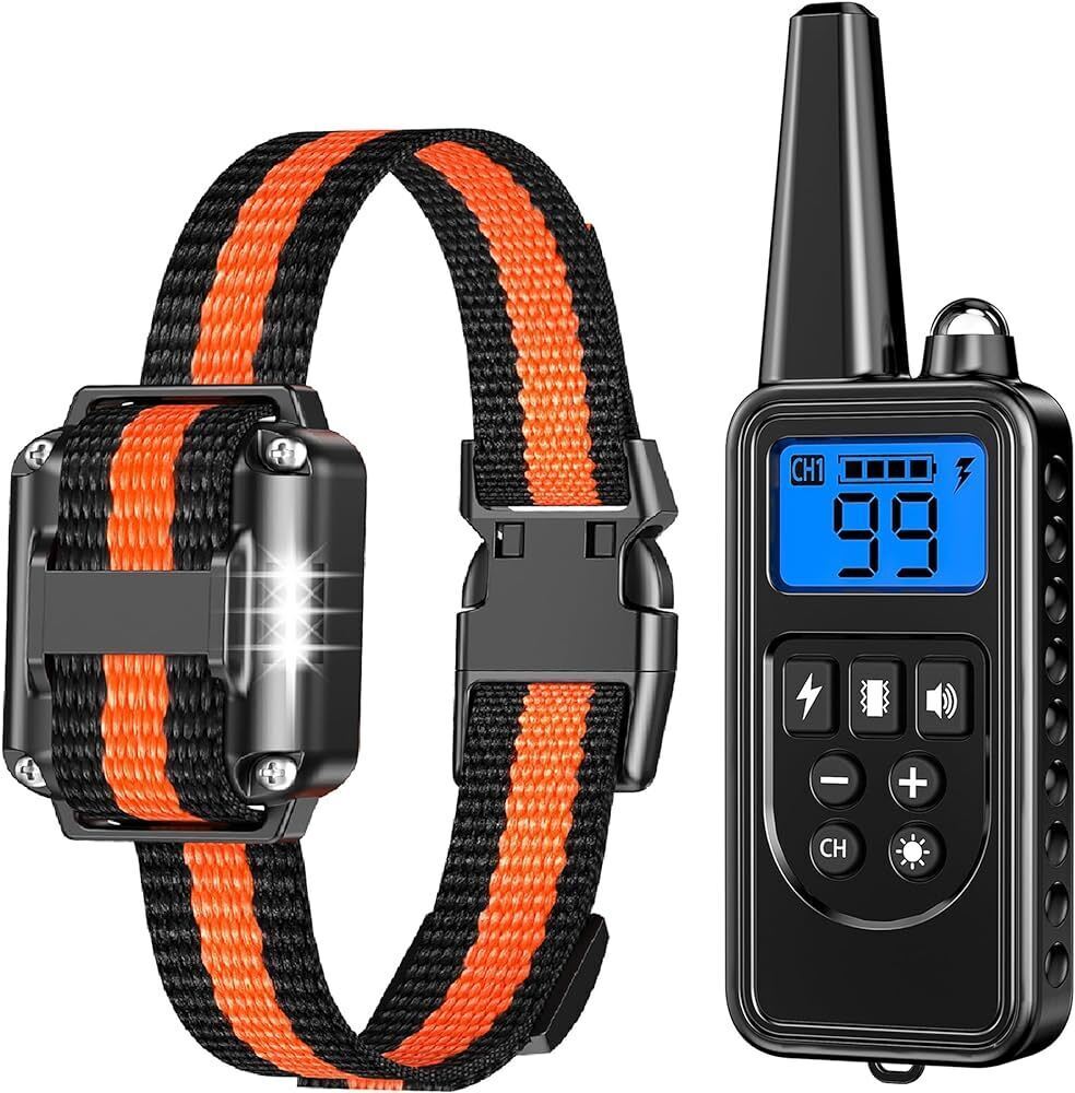 Heaflex Dog Shock Collar, Waterproof Rechargeable for Medium/Large Breed Dogs