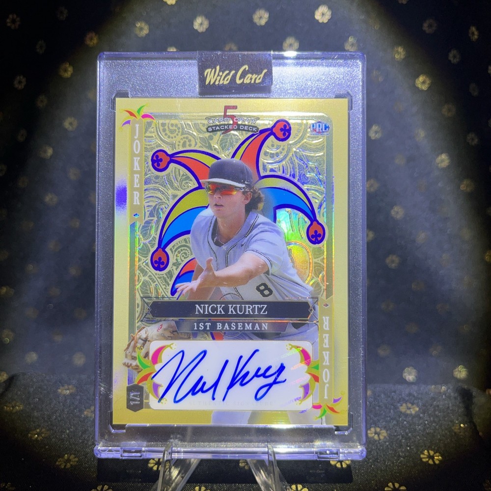 2024 Nick Kurtz Wild Card PRC Joker Gold 1/1 Auto !!!