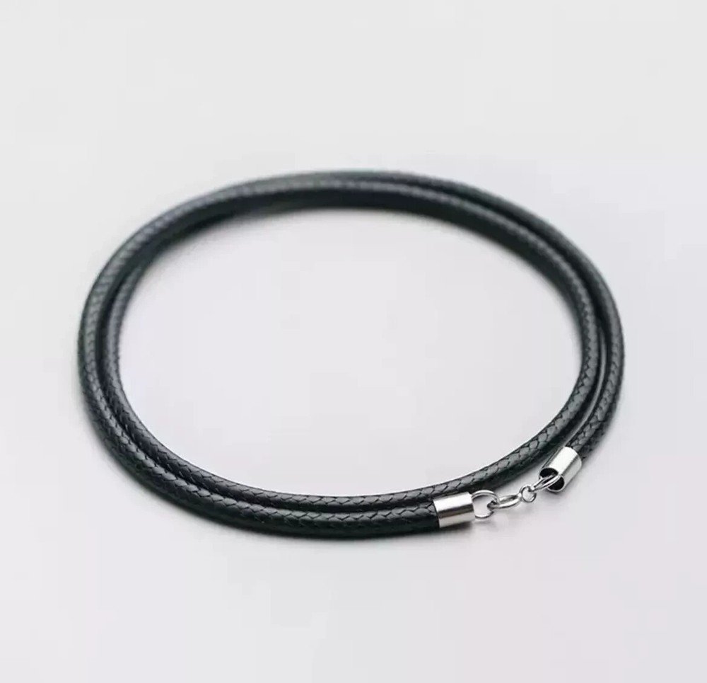 1.5-3mm Wax Rope Leather Chain Necklace 40-50cm Unisex