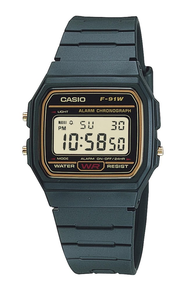 【unopened】CASIO F-91WG-9QJH Web Exclusive Classic Digital Watch Black Gold