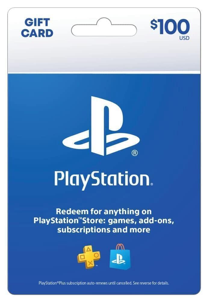 Sony Playstation Store $100 Gift Card - Ps5 Ps4 Ps3 Play.