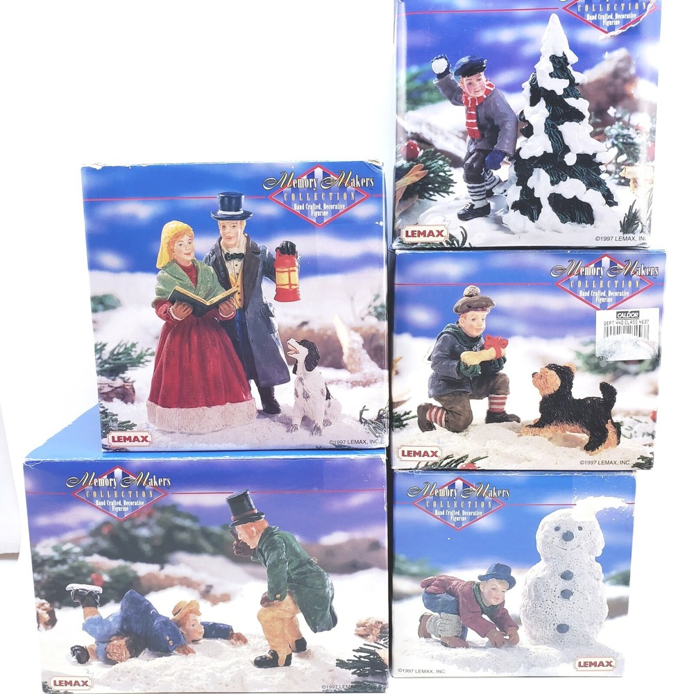 Lemax Memory Makers 1997 Resin Figurines Lot of 5 Rex The Accompanist Collectible Gift