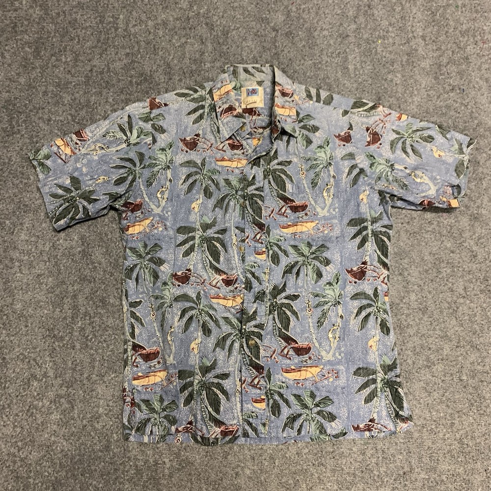 Kahala Hawaiian Button Short Sleeve Shirt Mens Size Medium Sz M Cotton