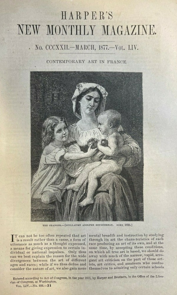 1877 Contemporary Art in France Adolphe Bouguereau Jean Leon Gerome Gustave Dore