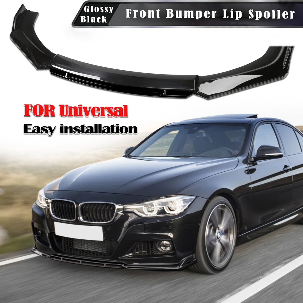 For BMW 3 Series Glossy Black Front Bumper Lip Spoiler Splitters Body Kit