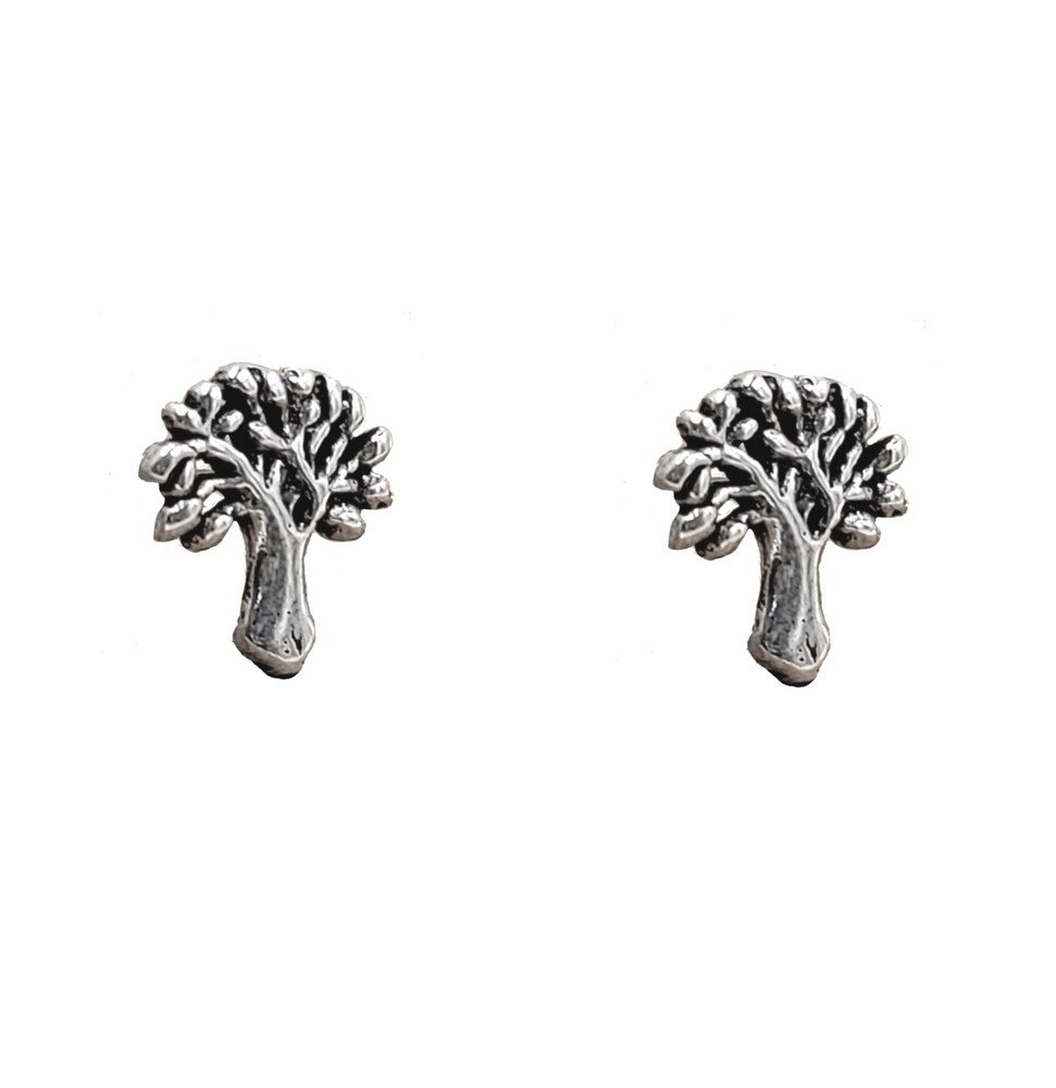 925 Sterling Silver Tree of Life Earrings Family Tree Jewelry Boho Stud Earring