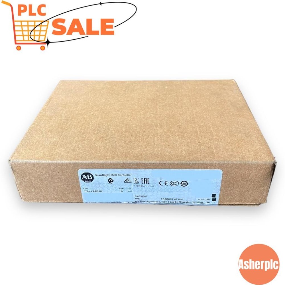 AB 1756-L82ESK GuardLogix5580 ControlLogix PLC Safety Controller NEW US Free Tax