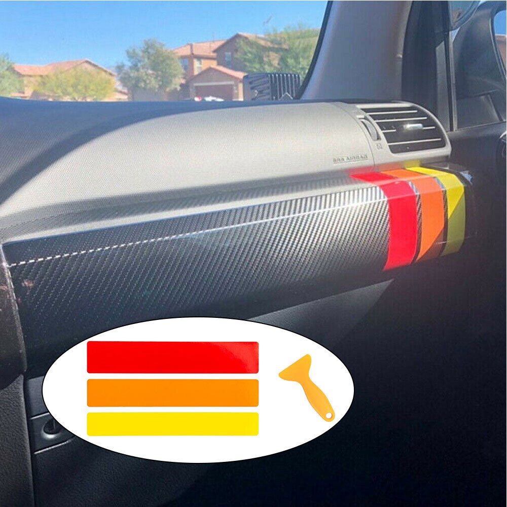 Fit For Toyota Tundra 4Runner Tri-Color Stripe Decal Sticker Car Truck Universal