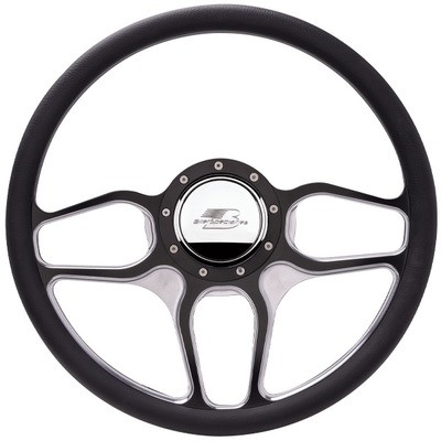 Billet Specialties BC34102 15.5In Win Lite Black Half Wrap Steering Wheel