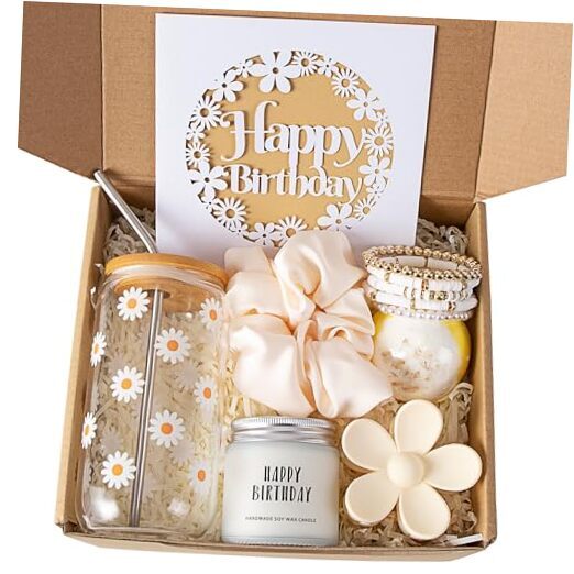 Birthday Gifts For Women, Teen Girl, Girl, Her, Happy Birthday Gift Box Beige