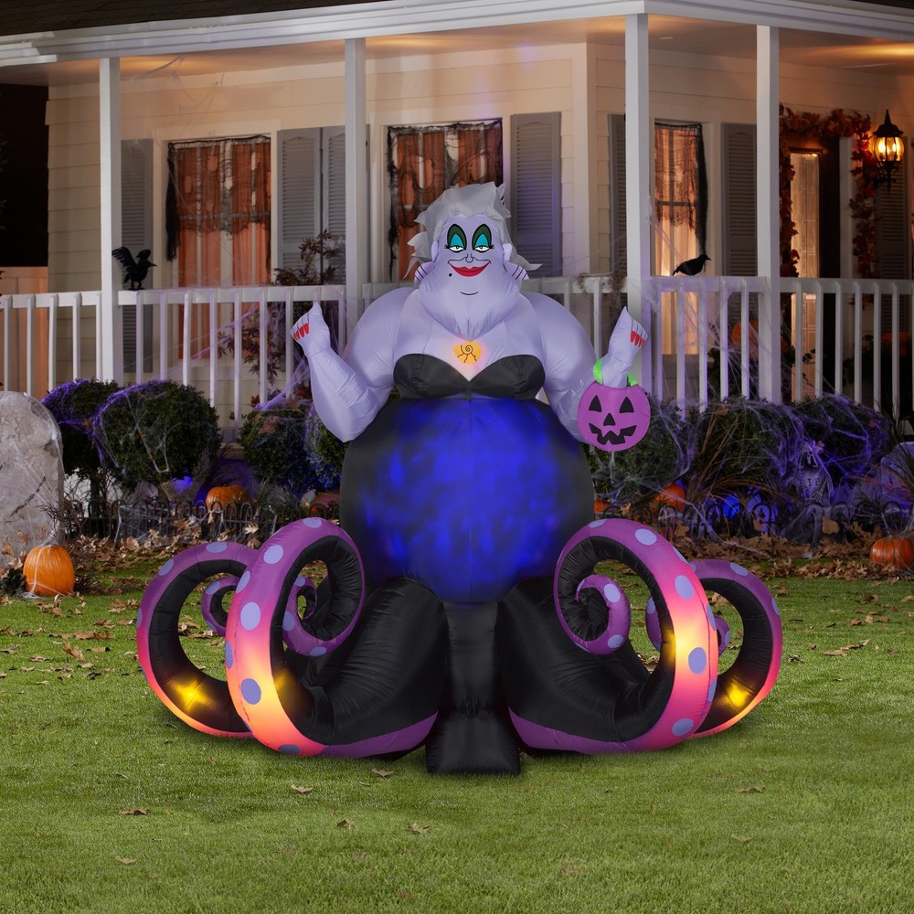 Animated Airblown Ursula Projection Halloween Decoration Disney Villain