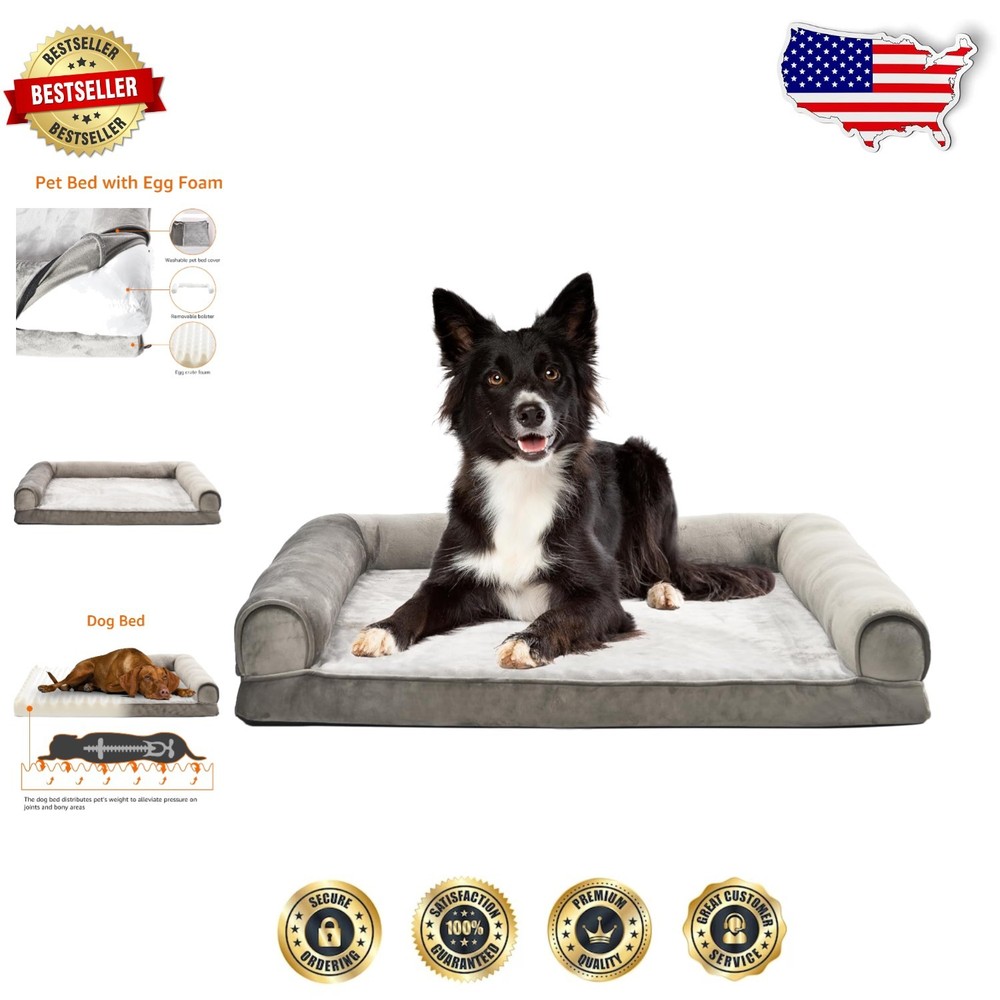 Cooling Gel Memory Foam Dog Bed for Comfort & Support - Indoor Use, 36''x27''