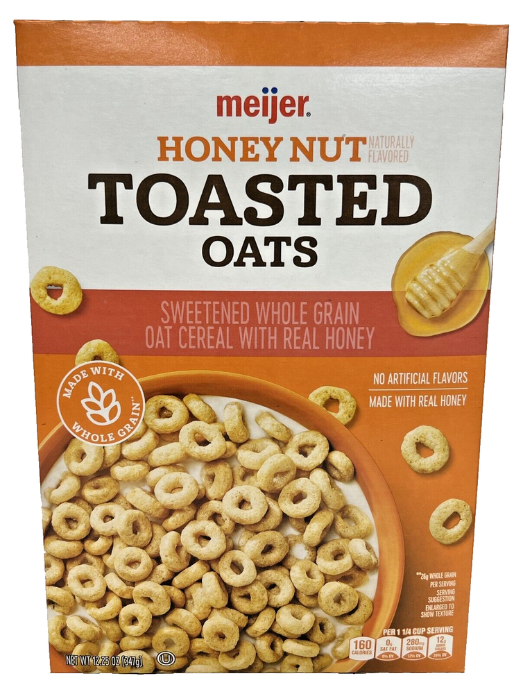 Meijer Honey Nut Toasted Oats Cereal 12.25 oz