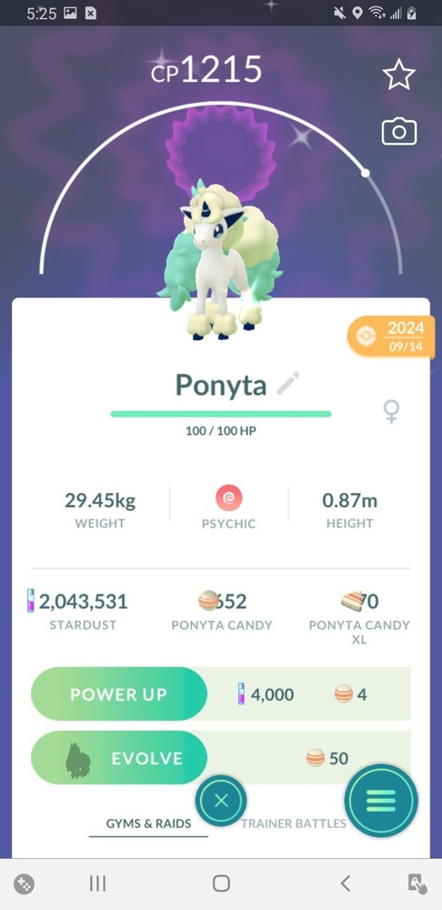 Shiny Galarian Ponyta Pokémon Go Ready for Ultra Friend Trade