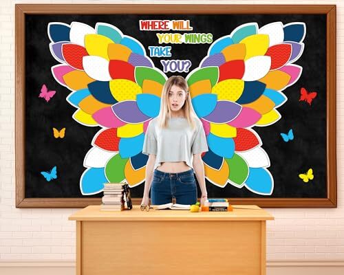 Back to School Classroom Wings Bulletin Board Decorations Motivational Bullet...-image
