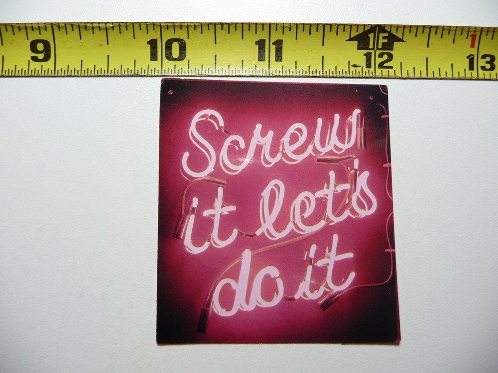 Screw It Let's Do It Motivational Sticker Decal for Scrapbooking