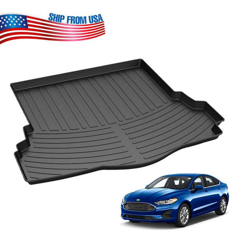 TPO Rear Cargo Tray Liner Carpet Mat Black for 2013-2020 Ford Fusion Gas Engine