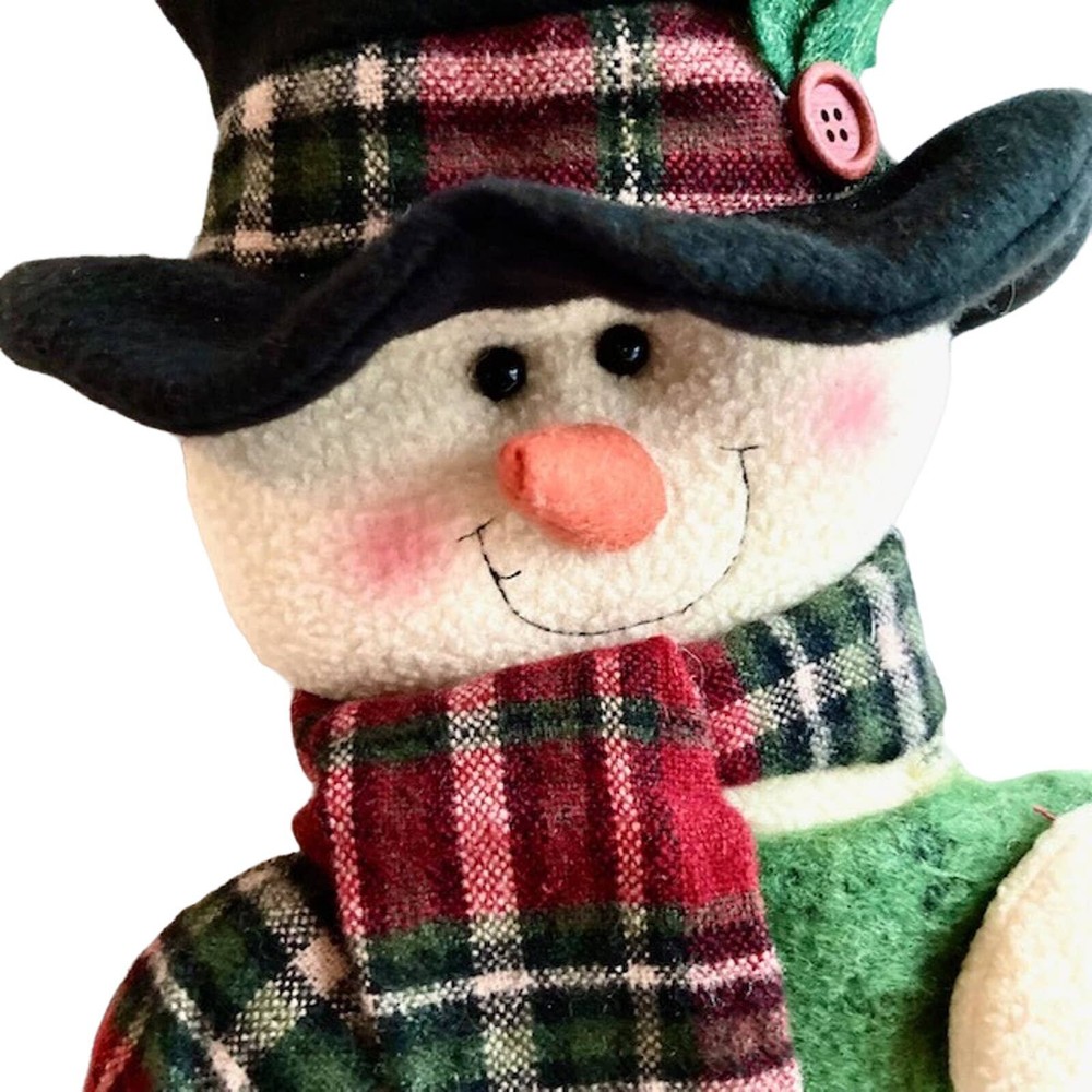 Twenty Three Inch Snowman Christmas Stocking with back opening