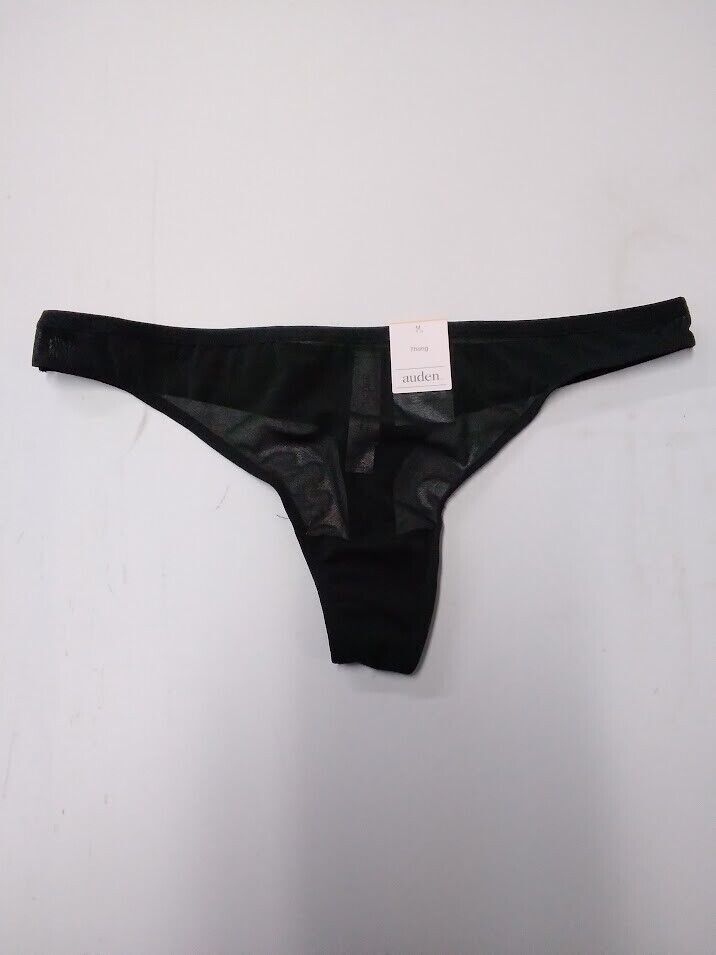 Auden Mesh Cotton Thong - (Black, Medium)