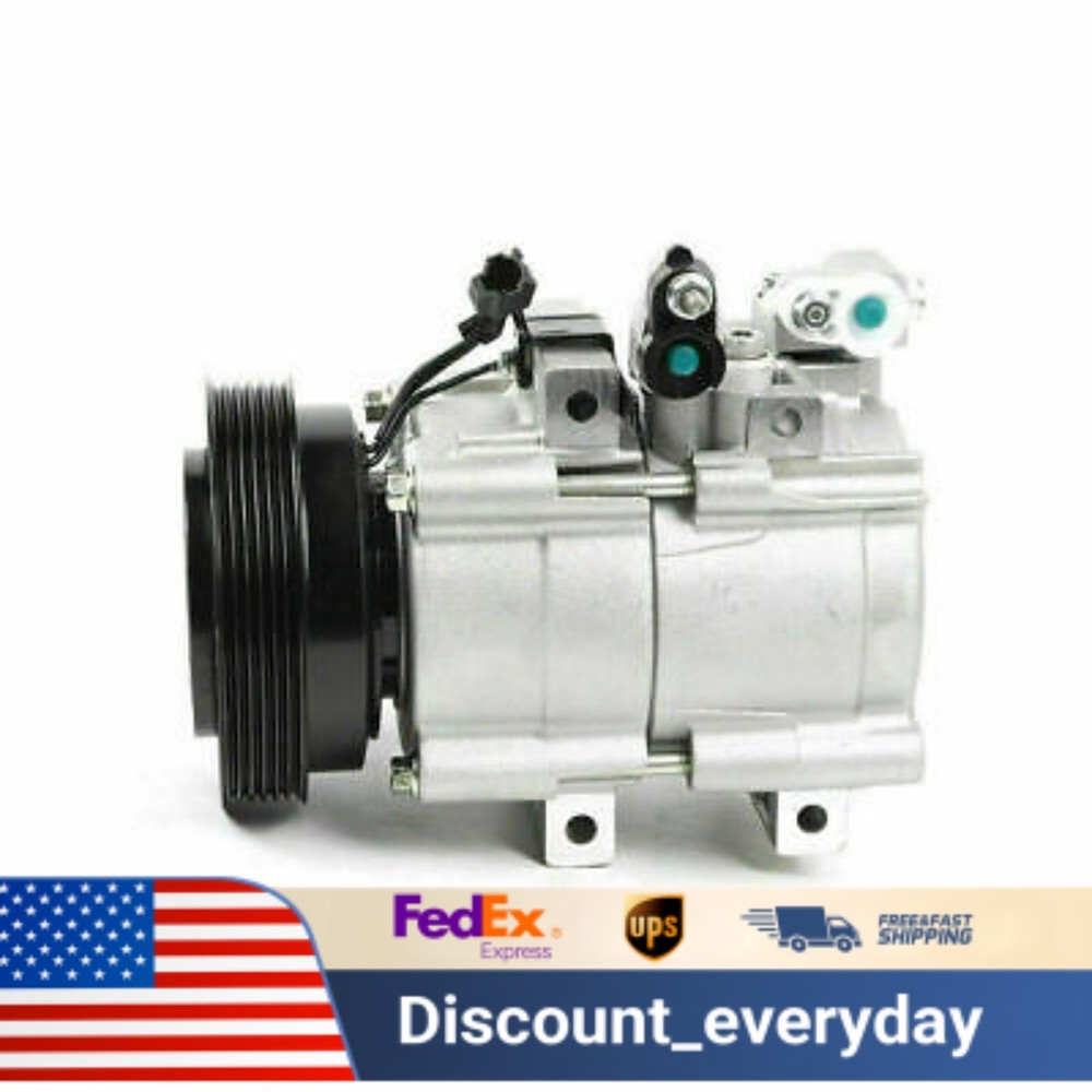 A/C Compressor and Clutch Assembly for 2003-2006 Hyundai Santa Fe 3.5L
