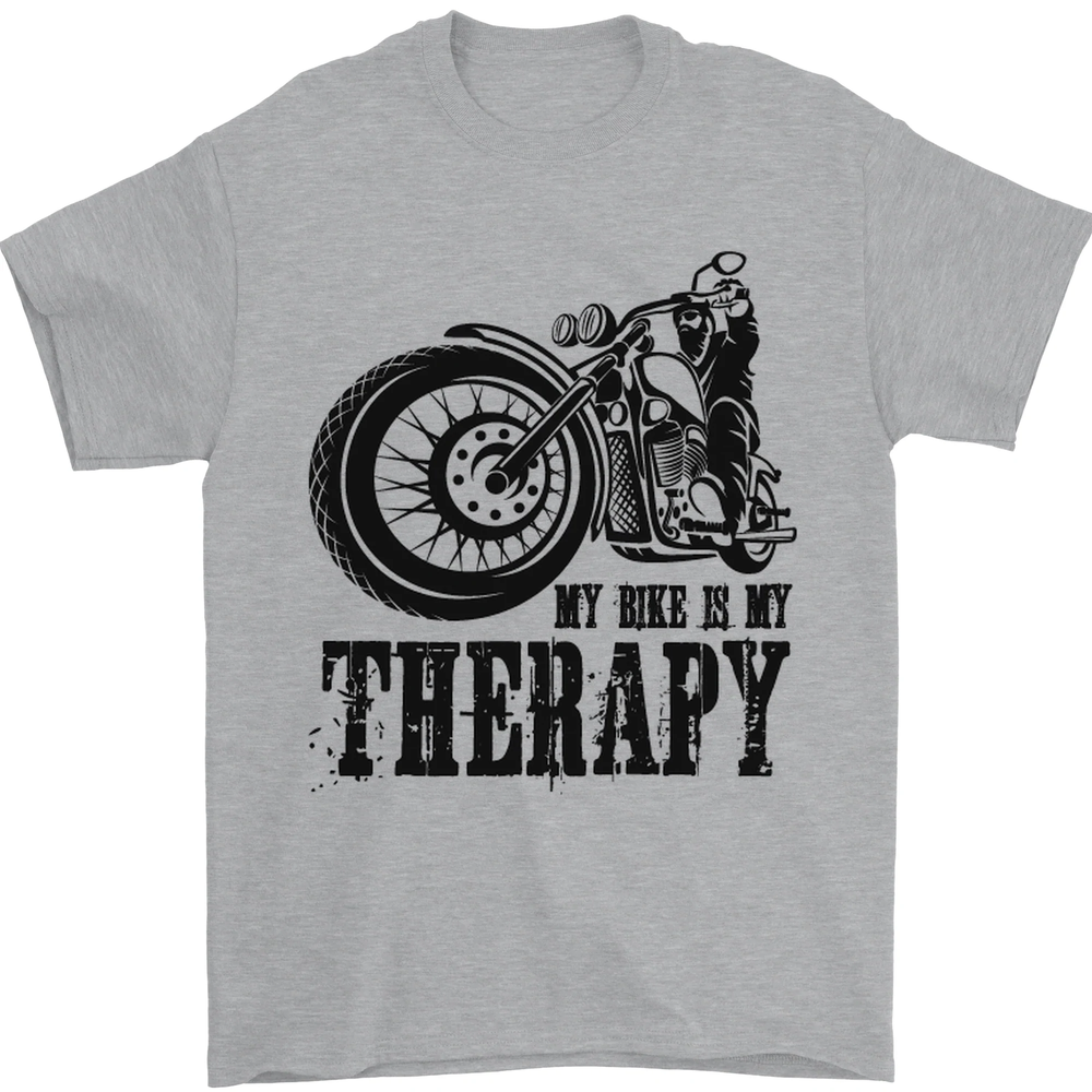 My Therapy Motorcycle Motorbike Biker Mens T-Shirt 100% Cotton