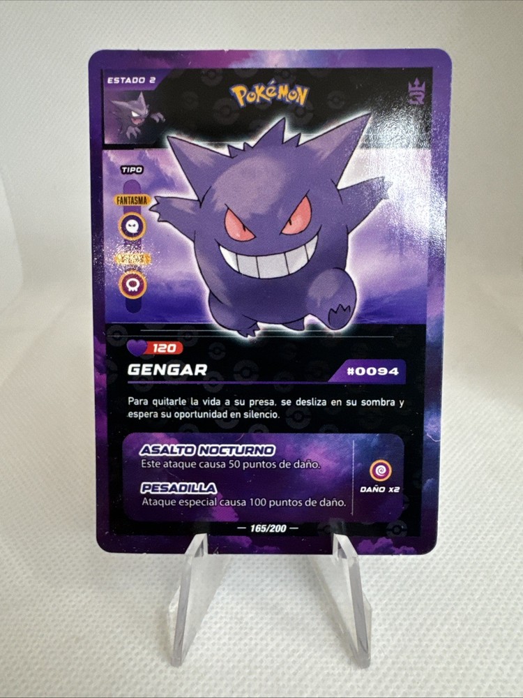 Gengar Pokemon Peruvian Card 165/200 Rare Holo Foil
