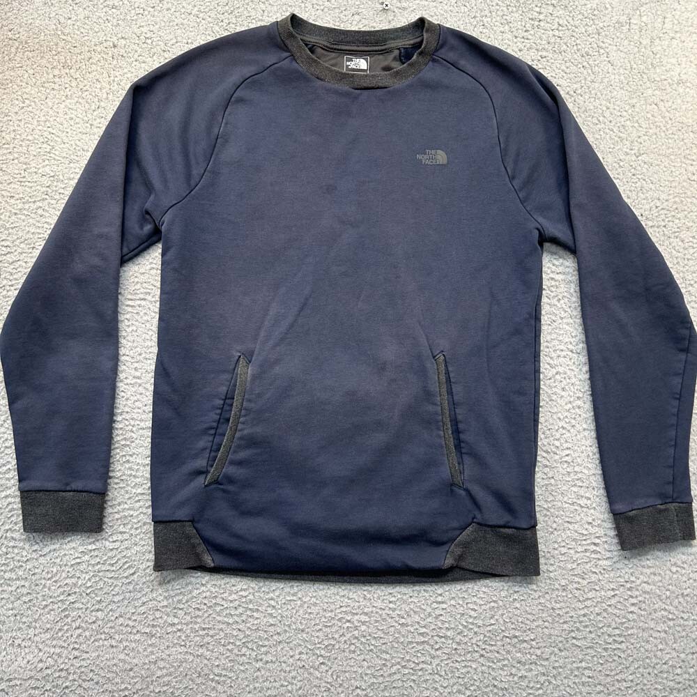 North Face Men's M Blue FlashDry Logo Pocket Sweatshirt
