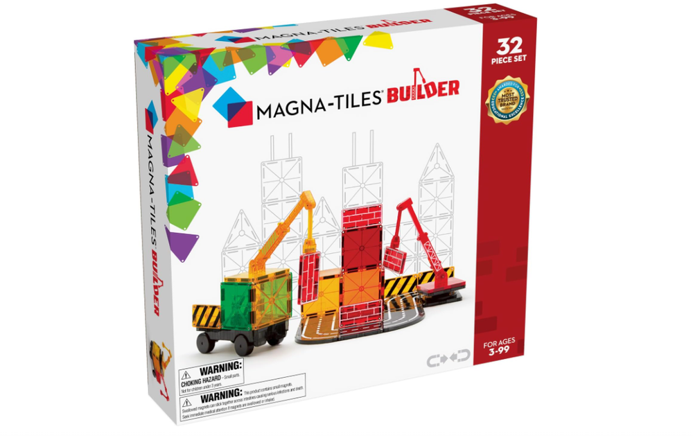 MAGNA-TILES 32-Piece Magnetic Construction Set for Kids with Free Shipping