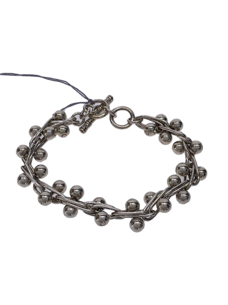 Brunaboinne Bracelet/Free/Silver/Men'S/Ball/Chain/Engraved/Clasp 282