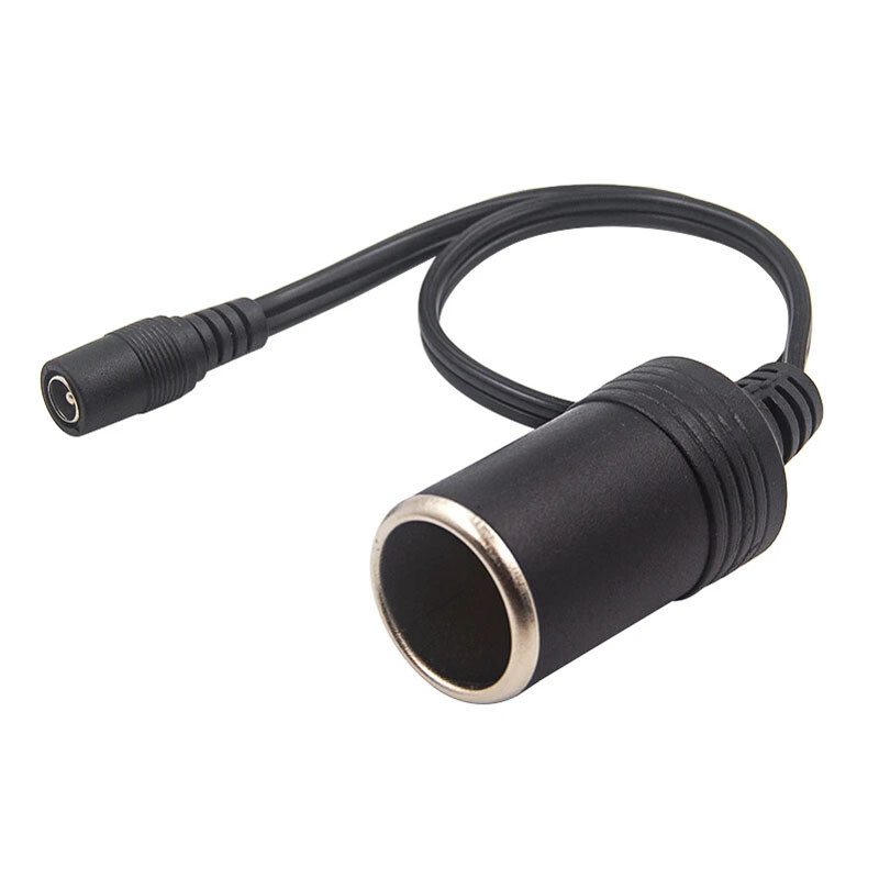 DC 5.5x2.1mm Male Female to Car Cigarette Lighter Socket Adapter Car Accessories