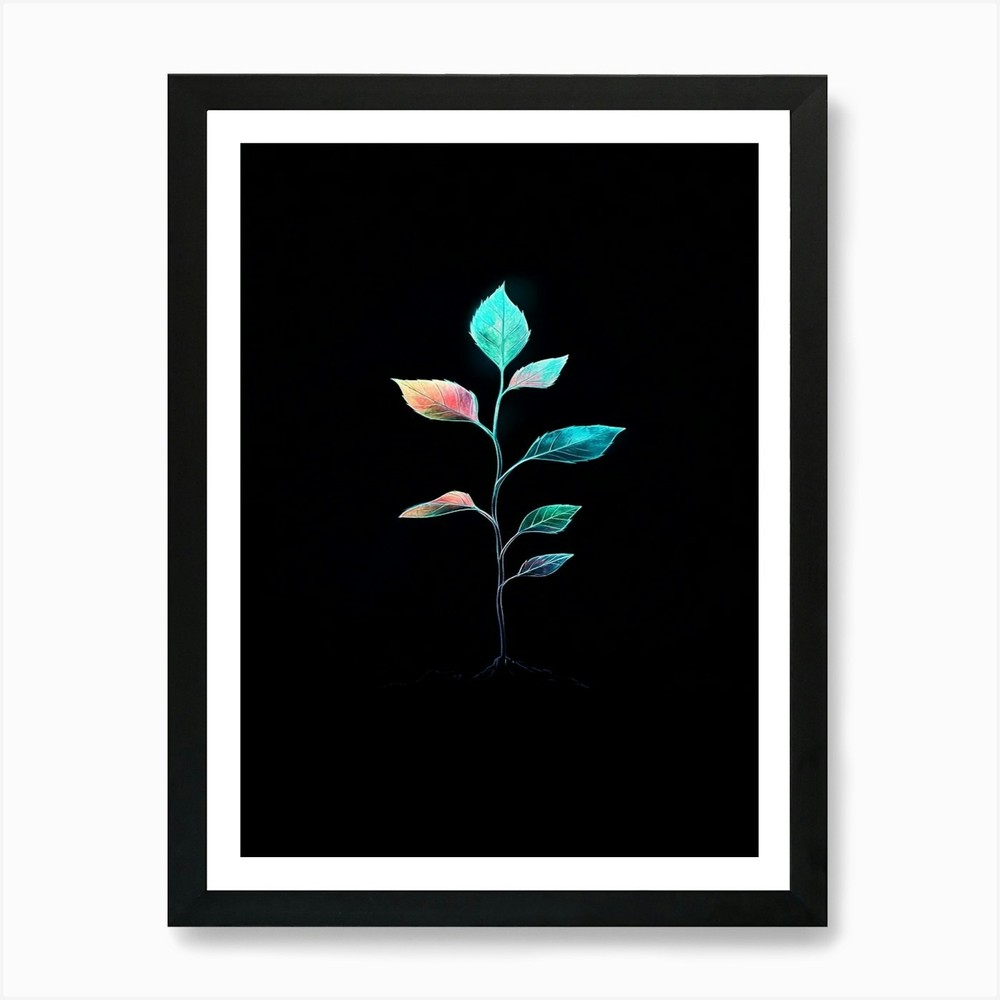 Tree in the Dark 1 Framed Wall Art Canvas Print Poster Picture