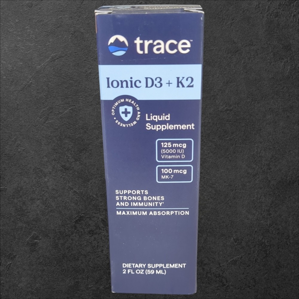 Trace Minerals Ionic D3 + K2 Liquid Supplement Drops 2 fl oz