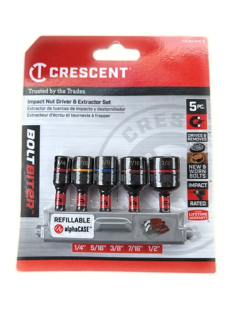 Crescent 5-Piece Nut Driver and Extractor Set CAVBXM1R-5