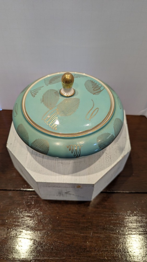 Schumann Arzberg Bavaria Vintage Candy Dish with Art Deco Swirls