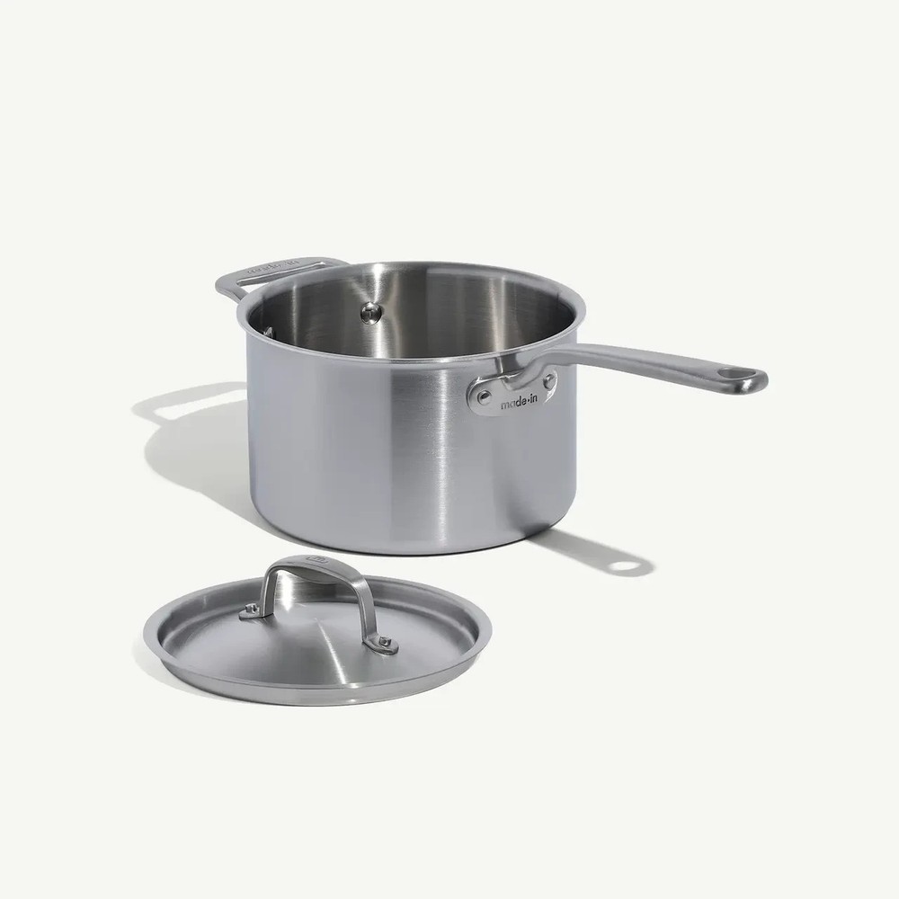 [FLASH SALE]- Stainless Clad Saucepan Stainless Size 4 QT-image