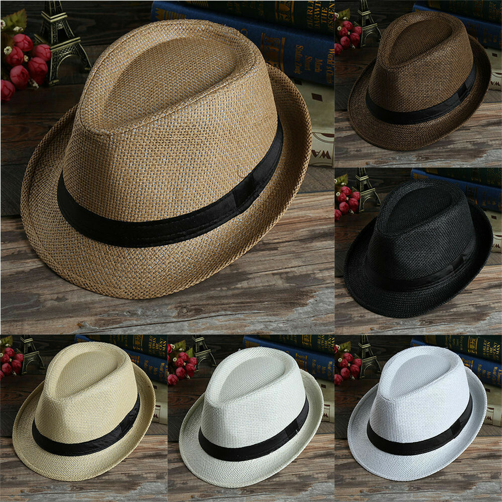Summer Lightweight Mesh Fedora Hat Soft Cool Classic Trilby Cuban Beach Cap
