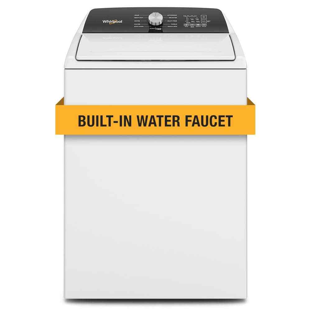 4.6 cu. ft. White Top Load Impeller Washer with Built-In Faucet