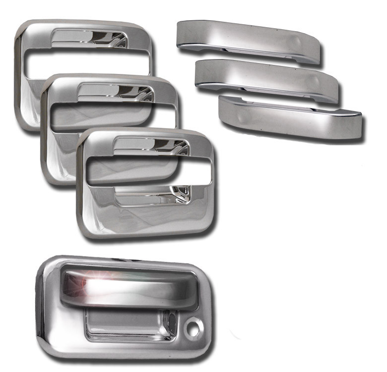 FOR 2004-2013 FORD F-150 F150 4DR TRUCK DOOR HANDLE COVERS TRIMS MOULDING CHROME