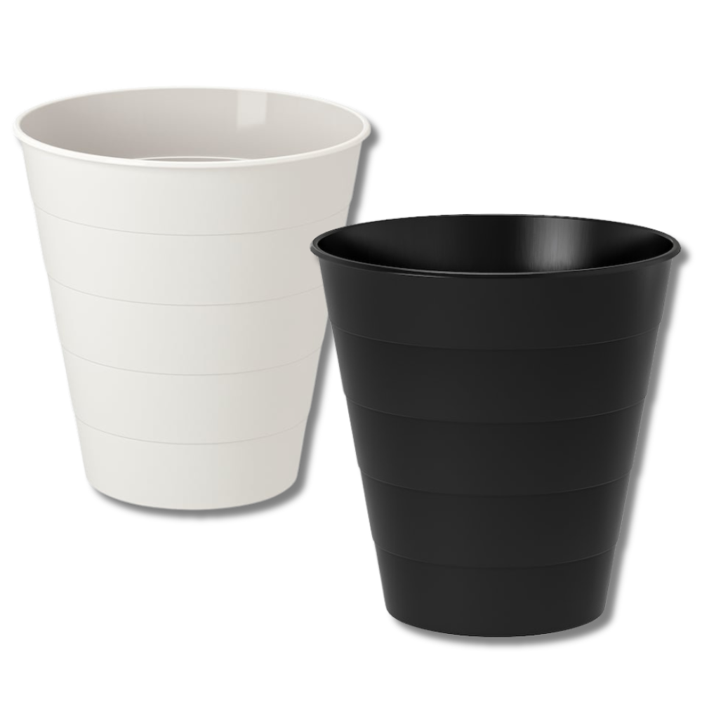 3x IKEA FNISS Trash Can 3 Gal Waste Bin Small White Paper Bins Office Dust Bins