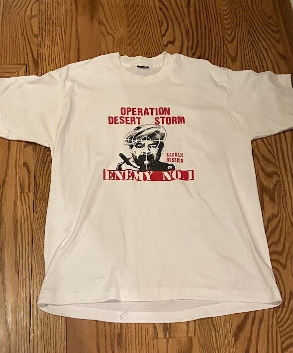 Operation Desert Storm - Saddam Hussein Enemy No. 1 - XL Shirt - Vintage - 90's