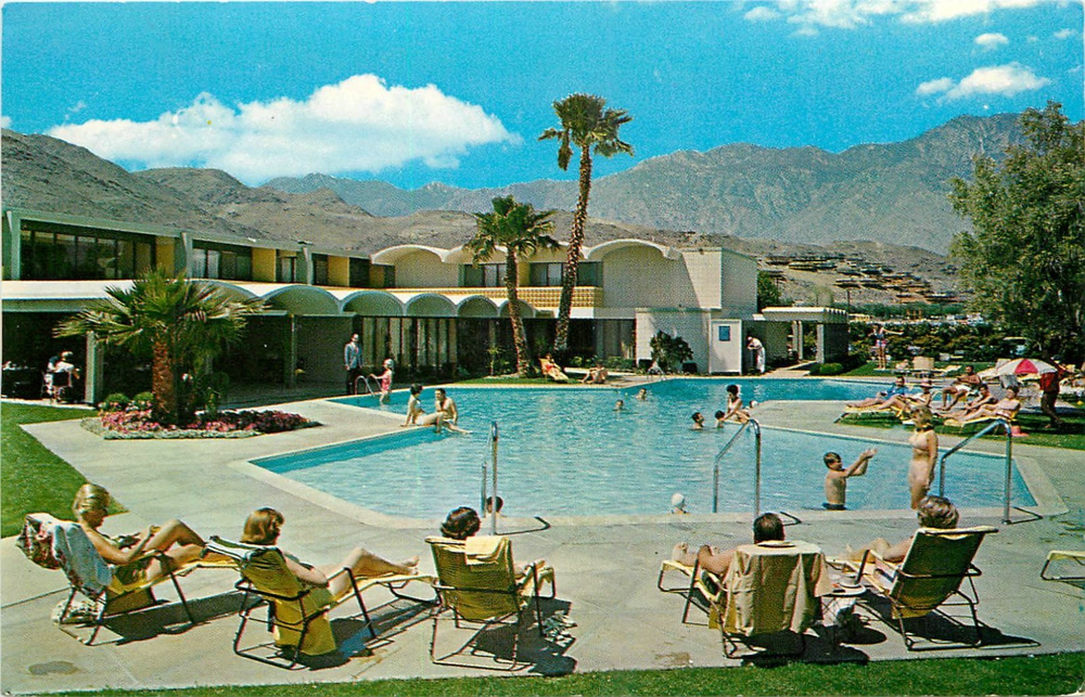 1950s Palm Springs California G. Autry's Melody Ranch Swimming Postcard 25-9863