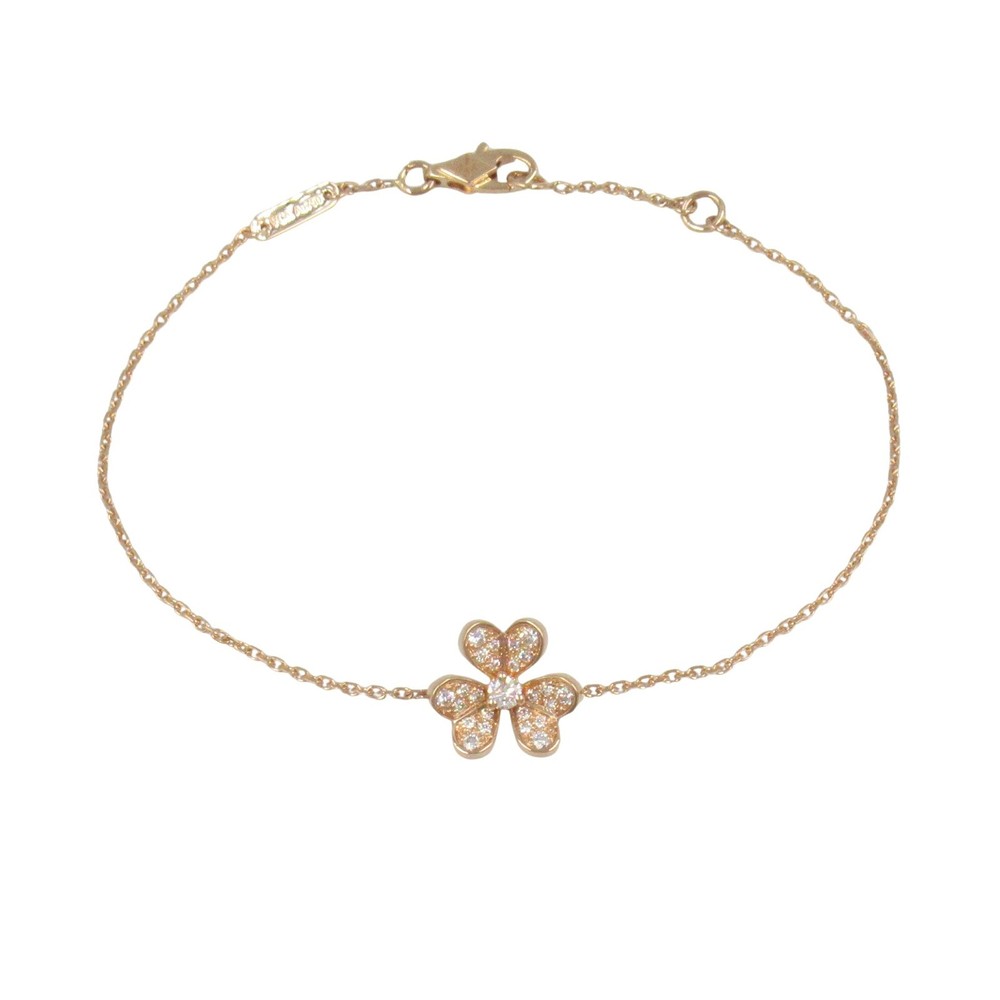 Van Cleef & Arpels Frivole Mini Diamond Bracelet 18K Rose Gold Pre-Owned VCARP7RD00