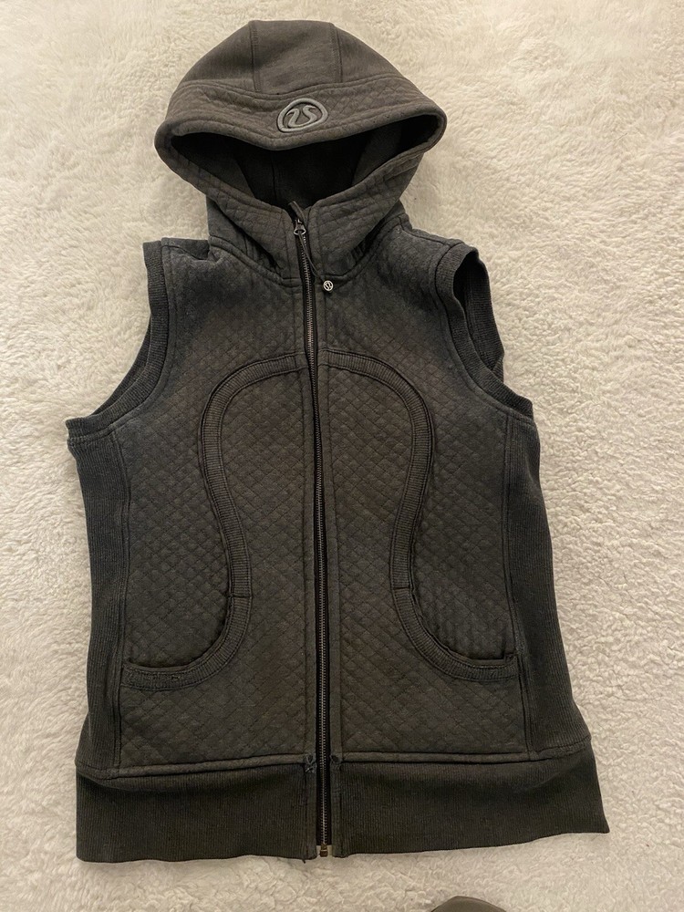 Lululemon Special Edition Scuba Hoodie Vest Sz 8 Gray