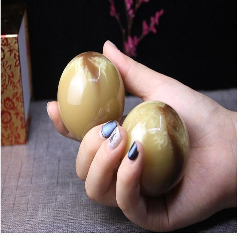 Round Hand Exercise Balls Finger Therapy Massage Stress Relief Pair