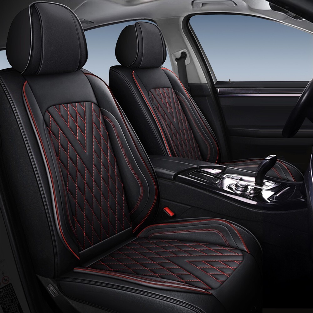 Car Seat Cover Faux Leather Full Set Cushion Pad For Volkswagen Tiguan 2009-2024